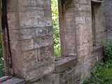 Detaile of ruined concrete wall.