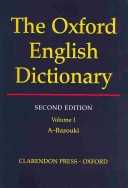 The Text "The Oxford English Dictionary, Second Edition, Volume 1" and more details.