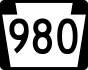 PA Route 980 marker