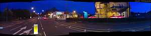 Panaoramic View of Fenwick Road, the main street in Giffnock