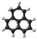 Ball-and-stick model of the phenalene molecule