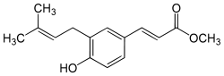 Chemical structure of plicatin B