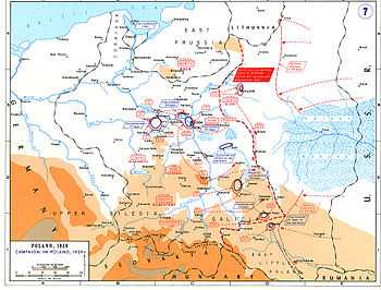 A map showing the disposition of all troops following the Soviet invasion.