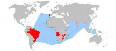 The overseas interests and areas of the world that at one time were territories of the Portuguese Empire.