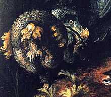 Painting of a dodo preening its foot