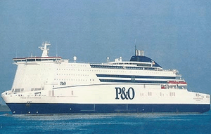 P&O Ferry Pride of Rotterdam, one of the Hull–Rotterdam sister flagships of P&O Ferries