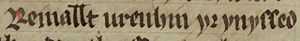 Image of Rǫgnvaldr's name as it appears in the Latin Chronicle of Mann.