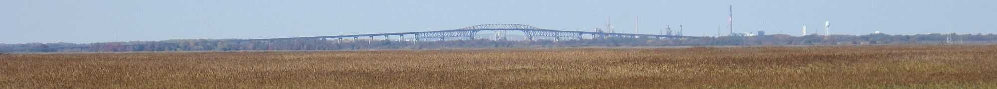 Panorama of a cantilever bridge