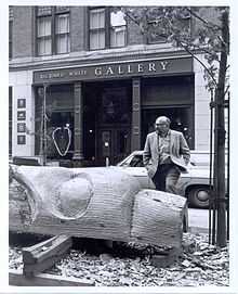 Richard White in front of his Gallery.