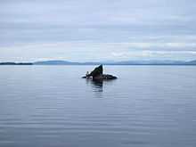 Rock Dunder in Lake Champlain, near Burlington, Vermont