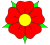 An heraldic rose