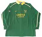 South Africa 2002 season jersey made by Nike and sponsored by Castle