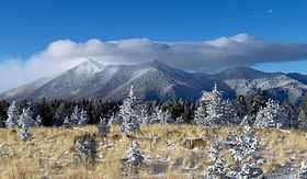 A color image of a mountain