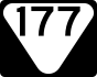 State Route 177 marker