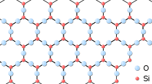 Regular hexagonal pattern of Si and O atoms, with a Si atom at each corner and the O atoms at the centre of each side.