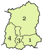 A clickable map of Sikkim exhibiting its four districts.
