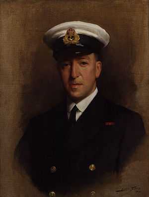 Paul Fildes, in navy uniform