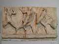 Slab from the Amazonomachy frieze from the Mausoleum at Halikarnassos, Mausoleum at Halicarnassus, British Museum (8244582231).jpg
