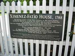 St Aug Zimenez-Fatio House sign02.jpg