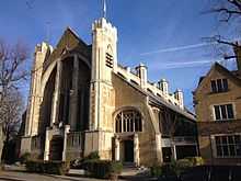 The exterior of St Peter's Church in Ealing, as shown from the west front.