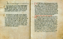 Two pages of an illuminated manuscript