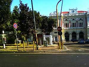 View of the passenger building.