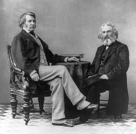 1863 photograph of Senator Charles Sumner wearing spats.