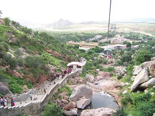 This is snap of the way of Sundha Mata temple. Showing the rope way to reach to the temple as so many stairs are there in between the mountains. The view is totally fabulous and natural. The spirit of people is also awesome. EveryOne should really visit this temple if he/she come to Rajasthan as it is only temple in Rajasthan having rope way.Sundha mata
