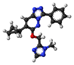 Ball-and-stick model of the TP-13 molecule