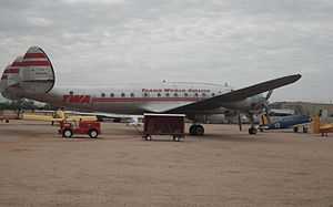 A Trans World Airlines L-1049 Constellation on display at the Pima Air & Space Museum.