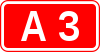 A3 autoroute shield