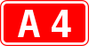A4 autoroute shield