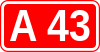 A43 autoroute shield