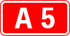 A5 autoroute shield