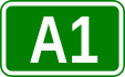 A1 motorway shield}}