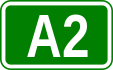 A2 motorway shield}}