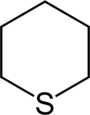 Skeletal formula of thiane