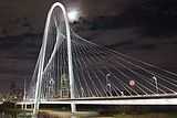 The inaugural lighting of the Margaret Hunt Hill Bridge.