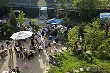 The garden at Pioneer Works.