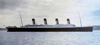 Titanic in Cork harbour, 11 April 1912