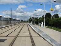 Tram stop at The Gyle