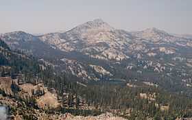 Aerial photo of Trinity Mountain surrounding in smoke.