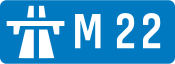M22 motorway shield