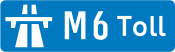 M6 Toll motorway shield