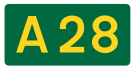 A28 road shield