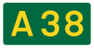 A38 road shield
