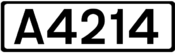 A4214 road shield