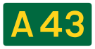 A43 road shield
