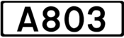 A803 road shield