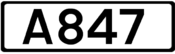 A847 road shield